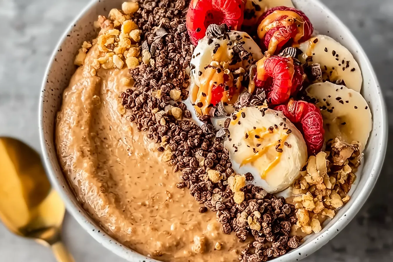 Chocolate Peanut Butter Protein Yogurt Bowl 