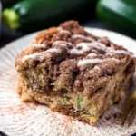 Cinnamon Zucchini Coffee Cake Slices on a Plate