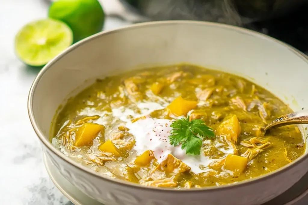 Colorado Green Chili (Chili Verde) in a Bowl