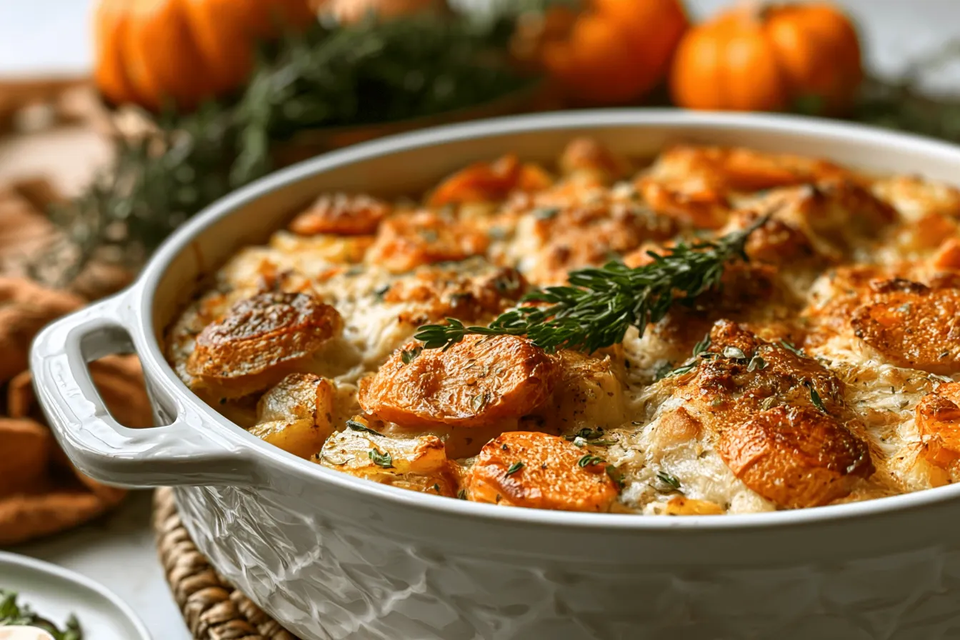 Cozy Fall Chicken Casserole with a Twisted Tradition 