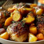 Delicious Autumn Chicken Dinner Served Warm