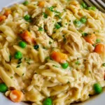 Creamy Chicken Pot Pie Orzo: Comfort Food You'll Love 5 Creamy Chicken Pot Pie Orzo in a Cozy Setting