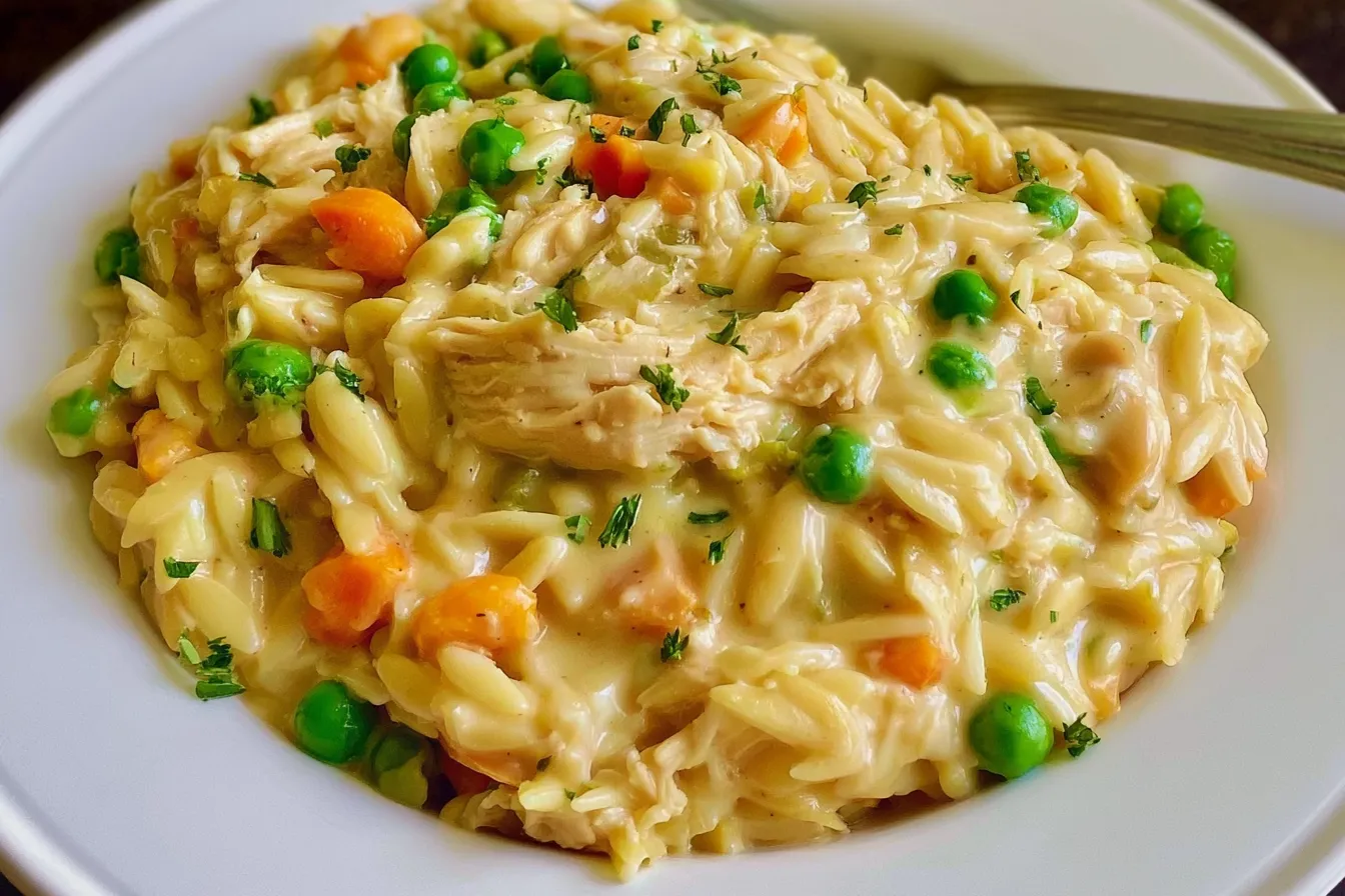 Creamy Chicken Pot Pie Orzo: Comfort Food You'll Love 4 Creamy Chicken Pot Pie Orzo