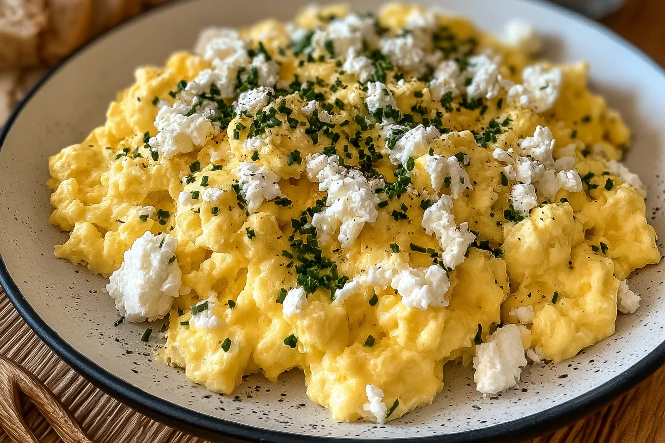 Creamy Cottage Cheese Scrambled Eggs