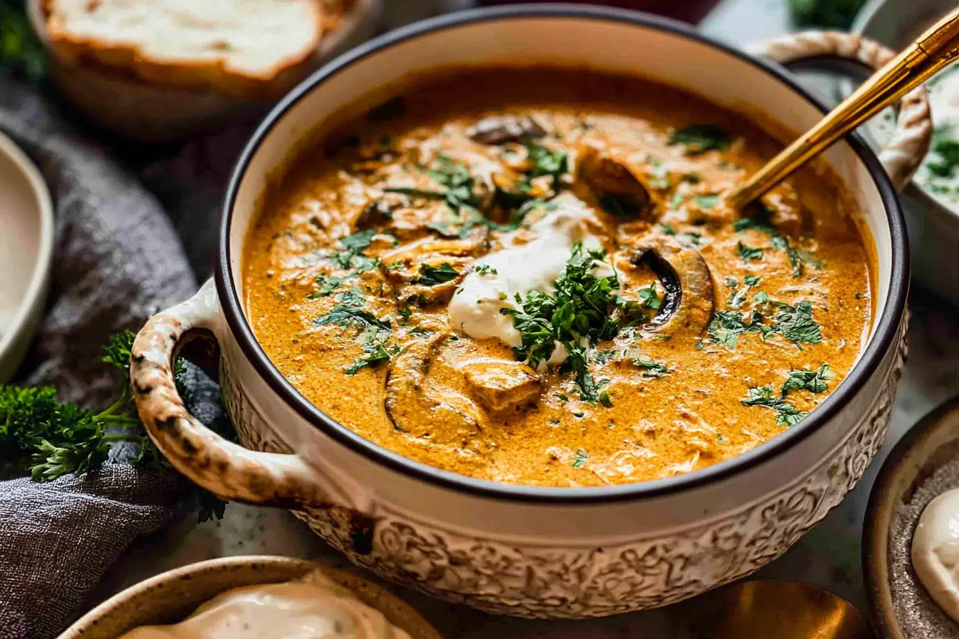 Creamy Hungarian Mushroom Soup