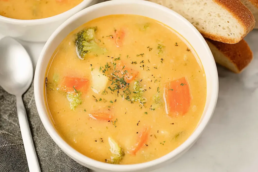 Delicious Creamy Vegetable Soup Served in a Bowl