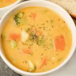 Delicious Creamy Vegetable Soup Served in a Bowl