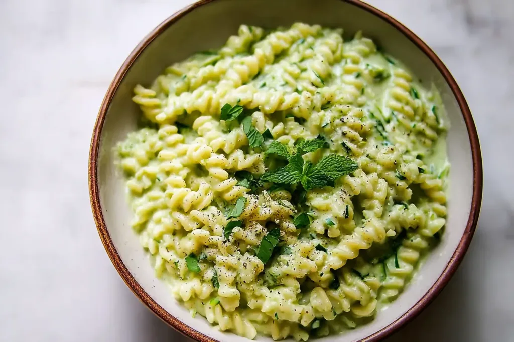 Creamy Zucchini Pasta Close-Up