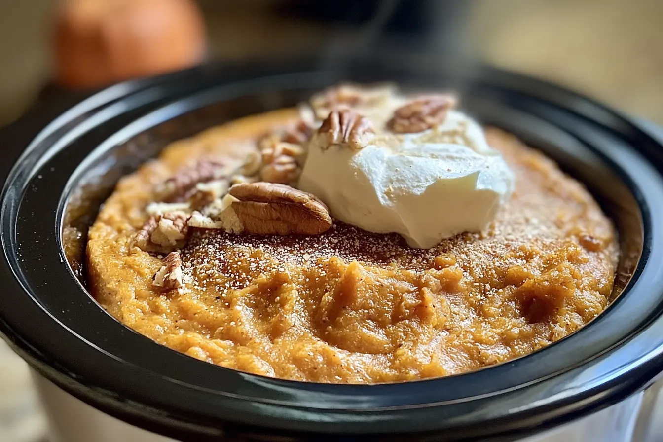 Crockpot Pumpkin Cobbler: A Fall Favorite Dessert Delight 4 Crockpot Pumpkin Cobbler