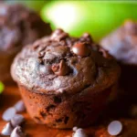 Double Chocolate Zucchini Muffins Fresh Out of the Oven