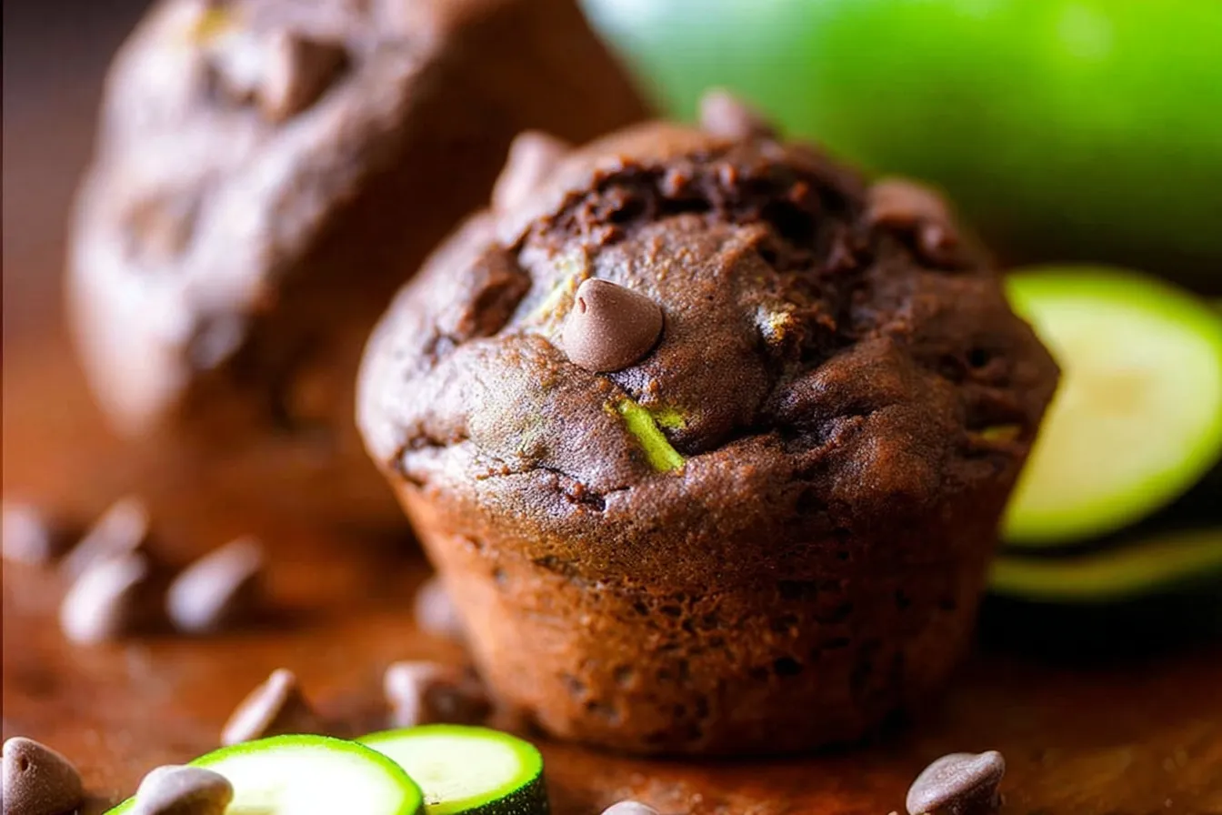 Double Chocolate Zucchini Muffins 