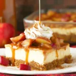 Easy Caramel Apple Cheesecake Ready to Serve
