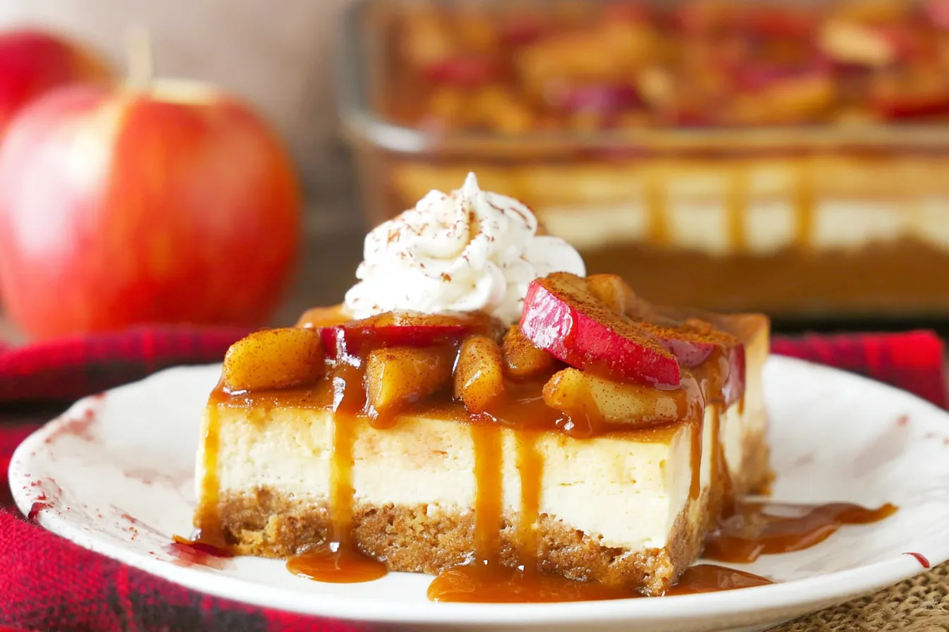 Easy Caramel Apple Cheesecake 