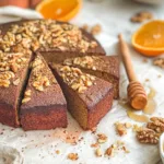 Delicious Easy Gluten-Free Walnut Cake Sliced