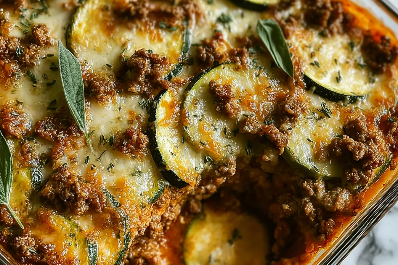 Easy Ground Beef Zucchini Casserole Recipe