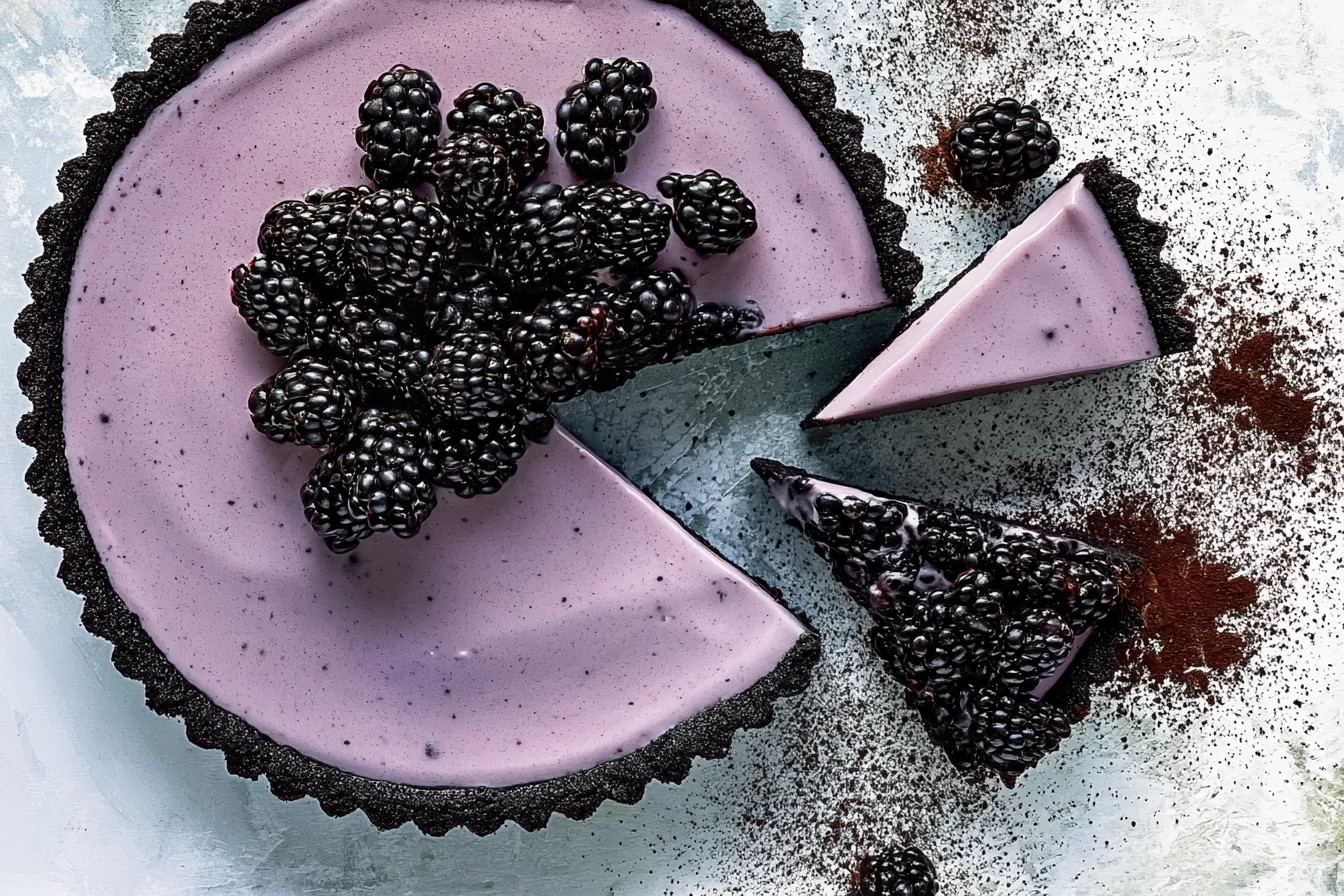 Easy No Bake Blackberry Tart