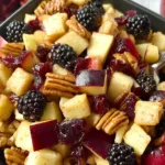 Vibrant Fall Fruit Salad in a Rustic Bowl