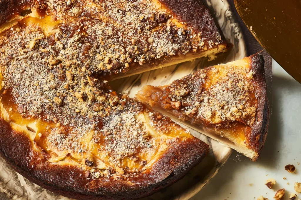 Flourless Greek Yogurt Apple Cake Slices