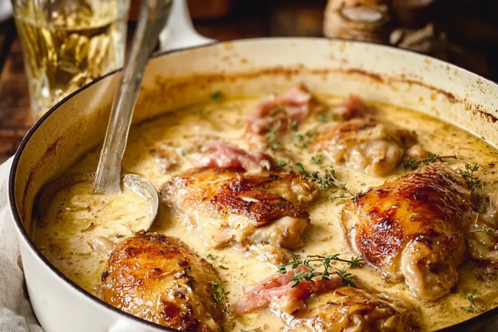 Delicious French Chicken Casserole a la Normande Ready to Serve