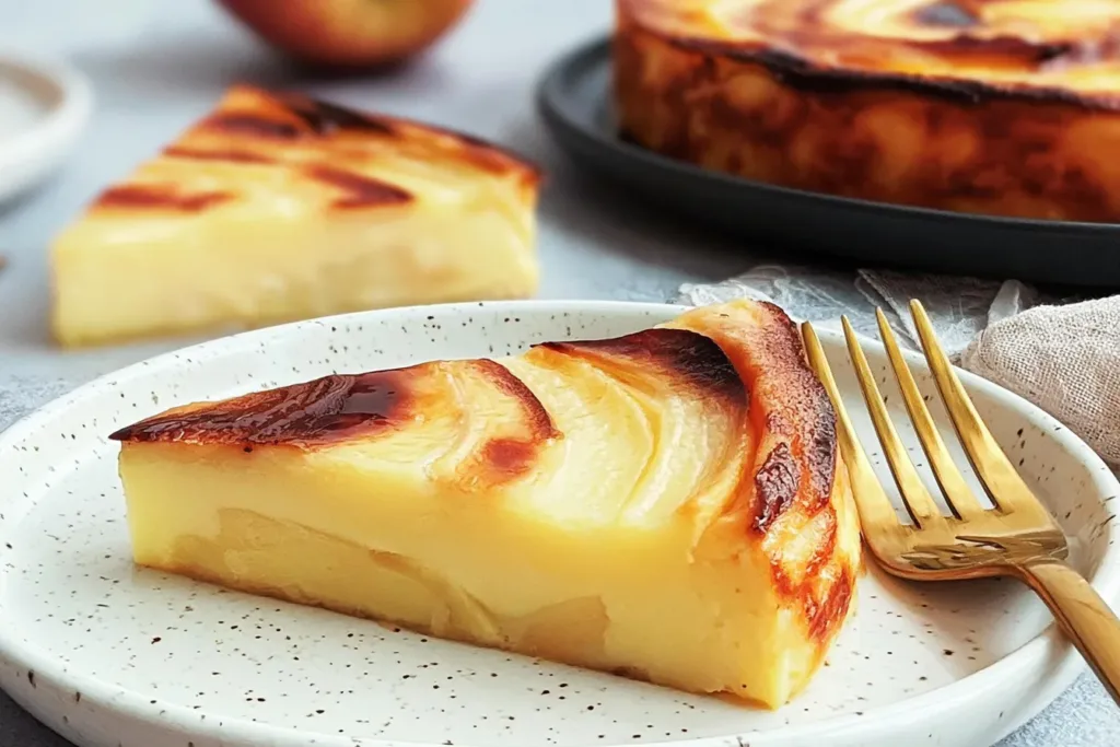 French Custard Pie with Apples - Flan Parisien Delight