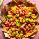 Colorful Fruit Salsa with Cinnamon Sugar Chips