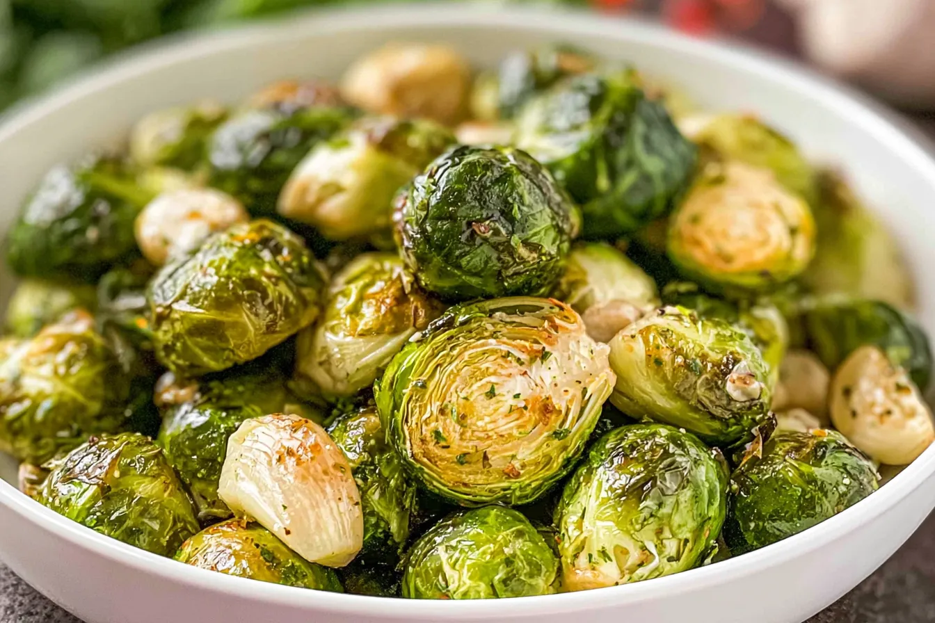 Garlic Butter Roasted Brussel Sprouts