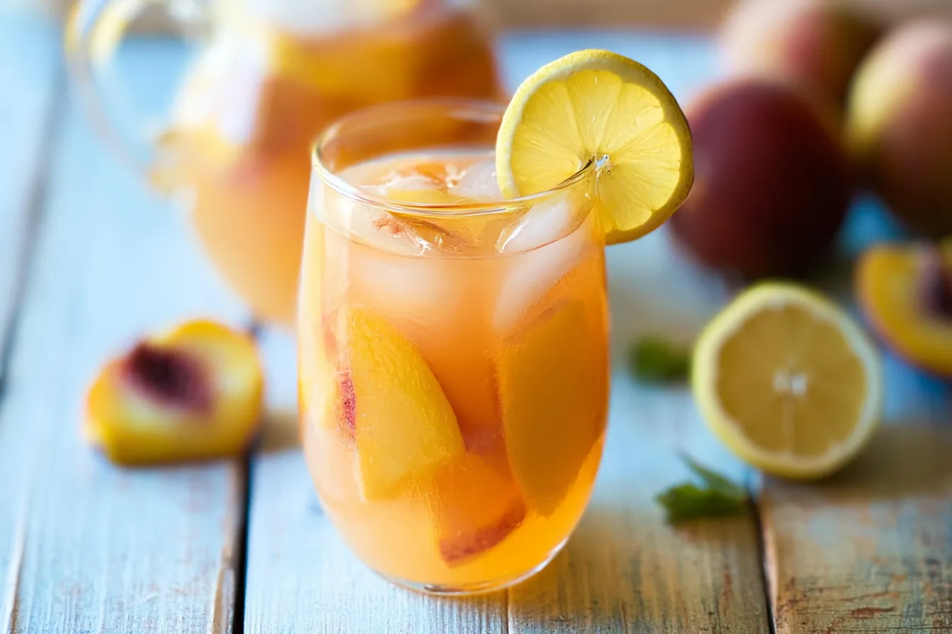 Ginger Peach Lemonade 