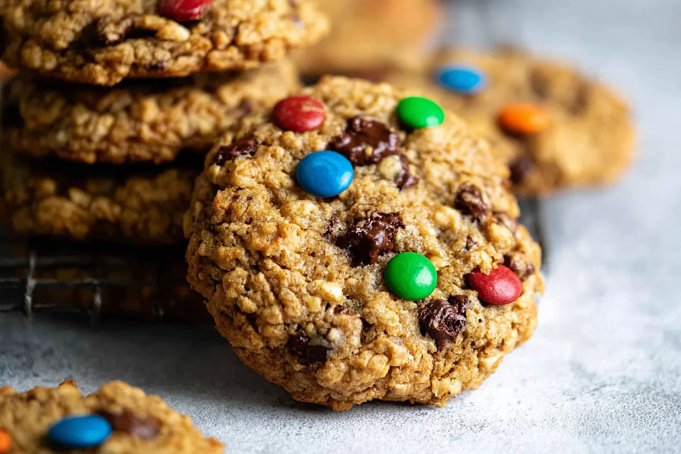 Gluten Free Flourless Monster Cookies 