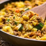 Delicious Hamburger and Zucchini Skillet