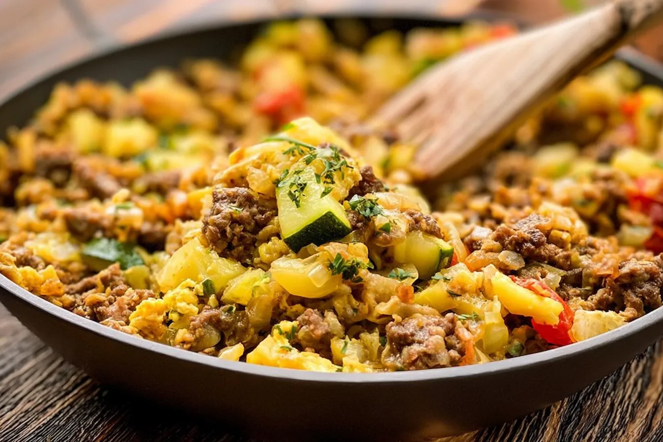 Hamburger and Zucchini Skillet 