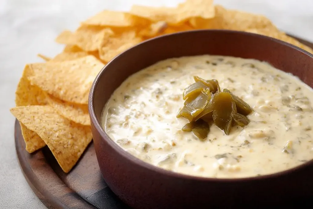 Hatch Chile Queso Served in a Bowl