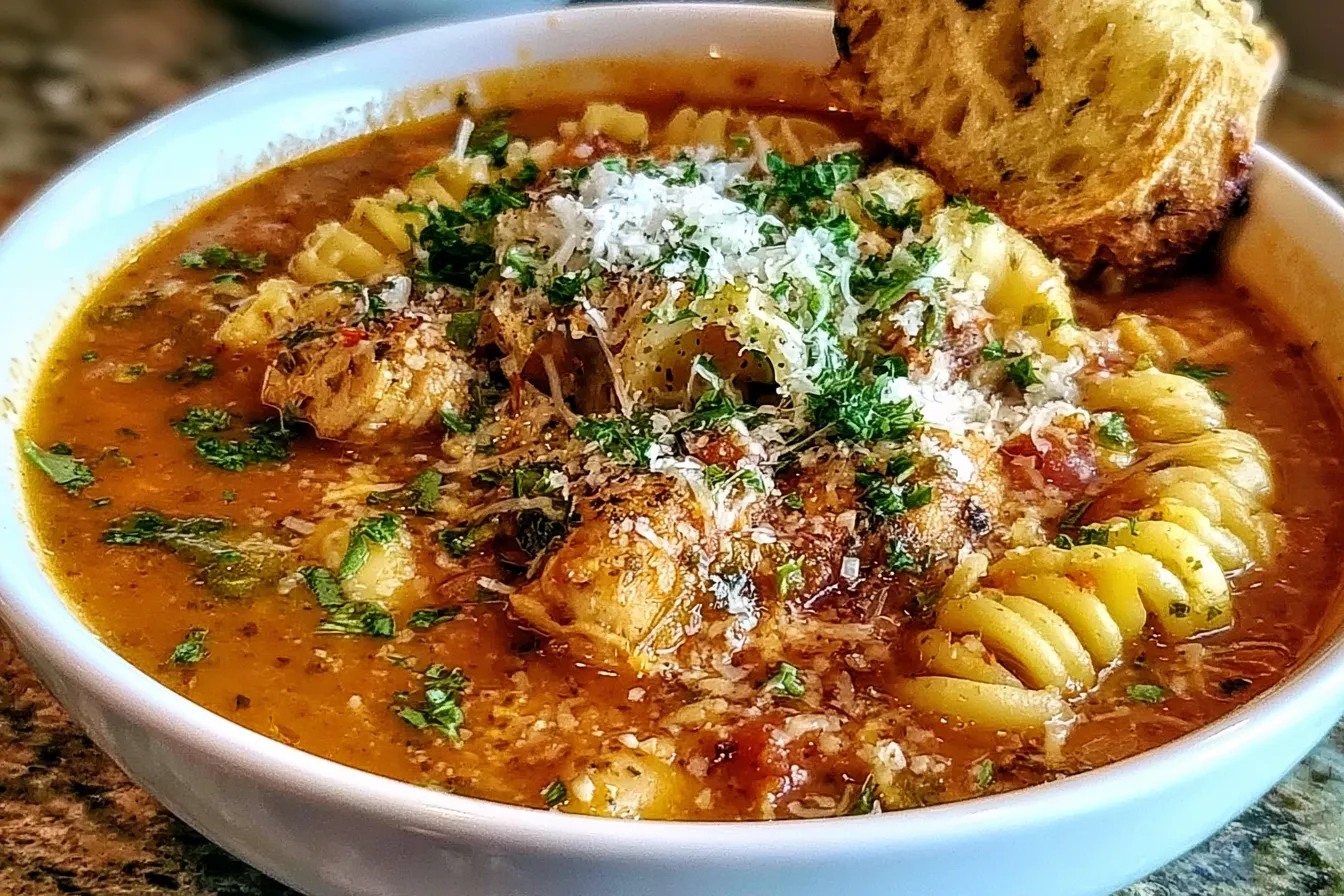 Hearty Crockpot Chicken Parmesan Soup Recipe Easy Homemade Comfort Food