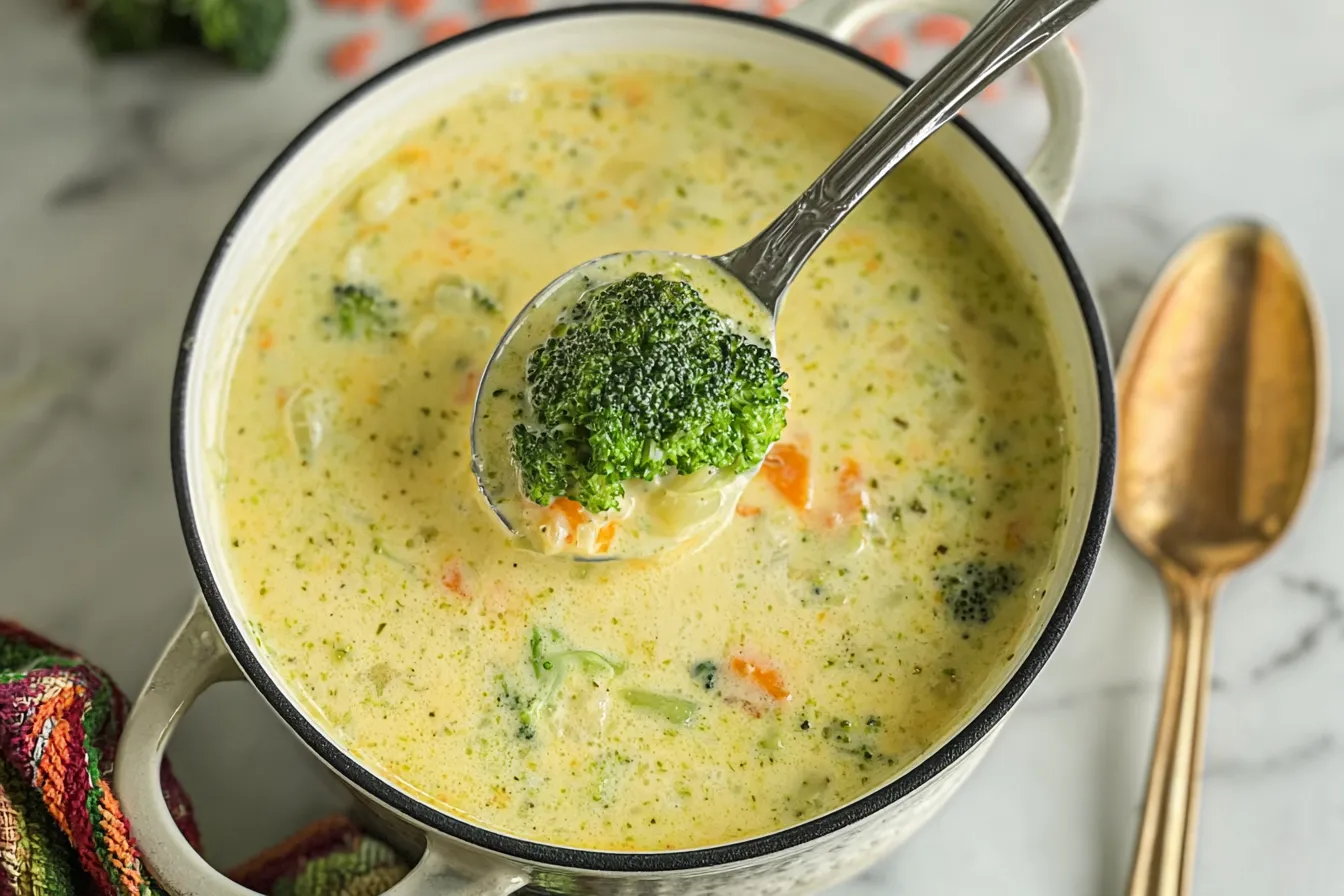 High Protein Broccoli Cheddar Soup 