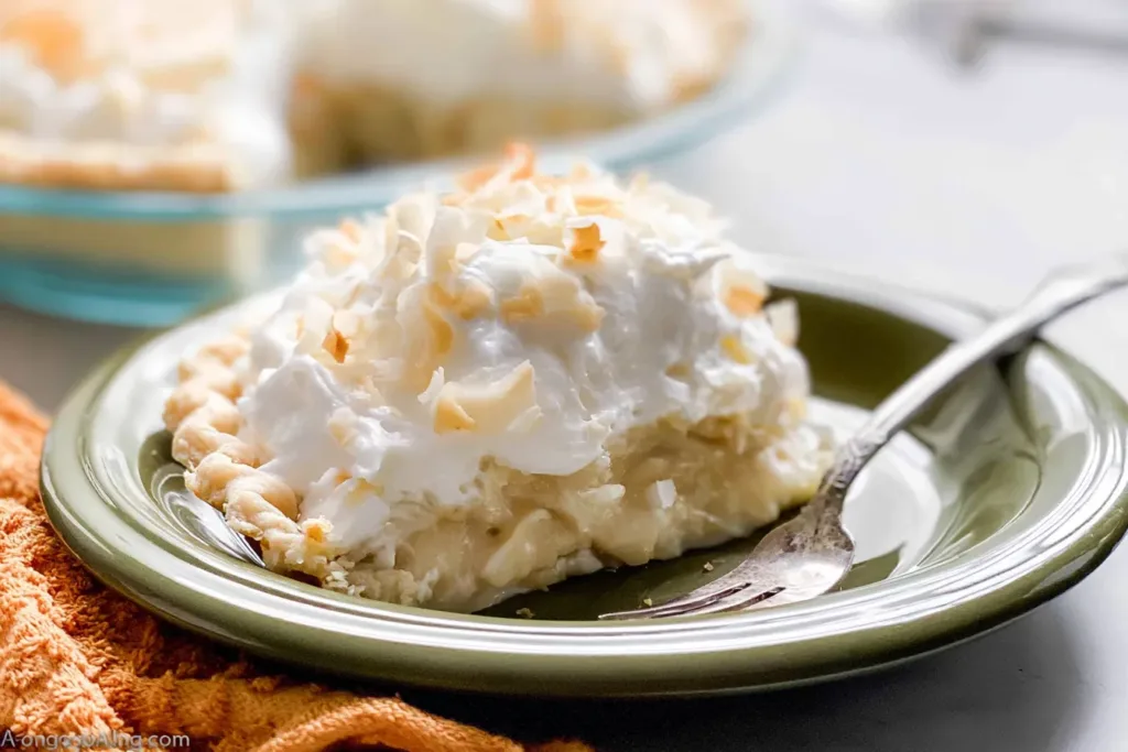 Homemade Coconut Cream Pie Freshly Decorated
