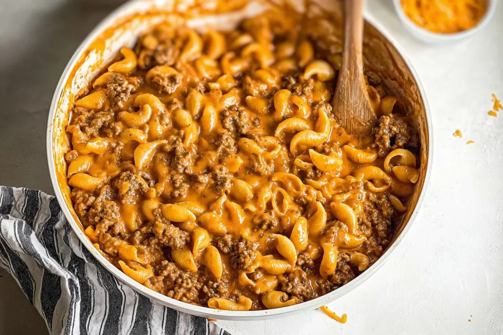 Homemade Hamburger Helper in a Creamy Sauce