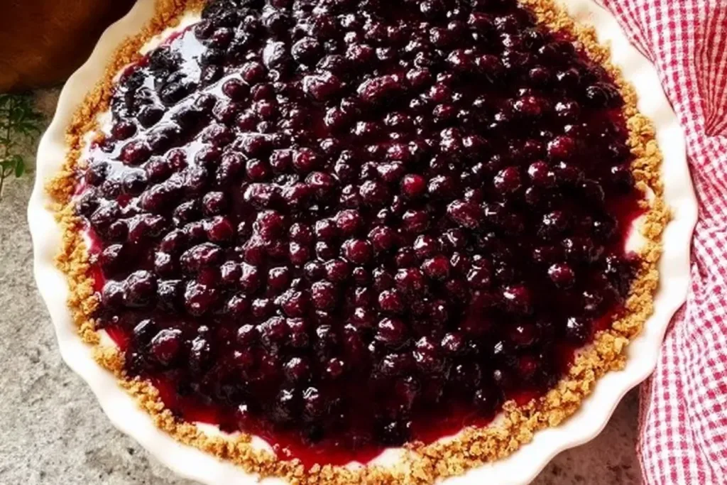 Huckleberry Cheesecake Pie: A Delightfully Sweet Treat! 3 Huckleberry Cheesecake Pie Fresh Out of the Oven