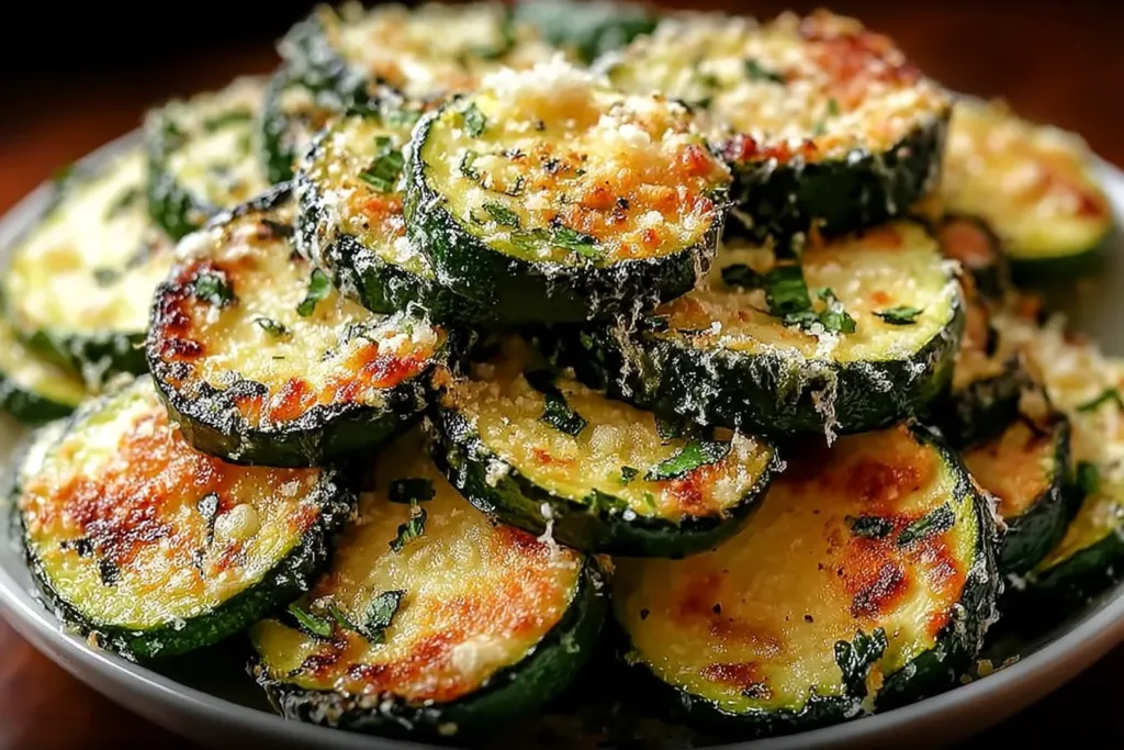 Irresistibly Crunchy Garlic Parmesan Roasted Zucchini Dish