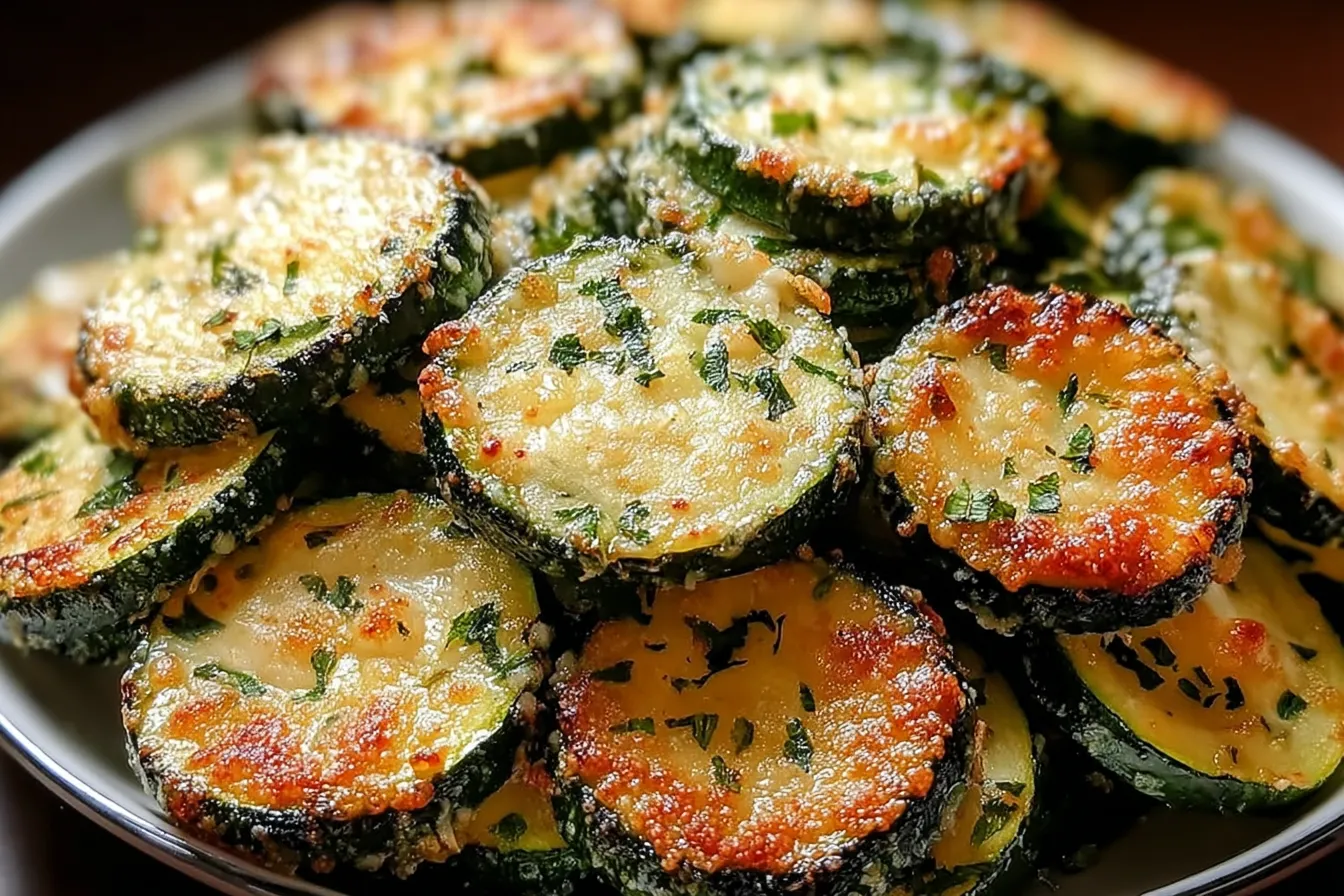 Irresistibly Crunchy Garlic Parmesan Roasted Zucchini