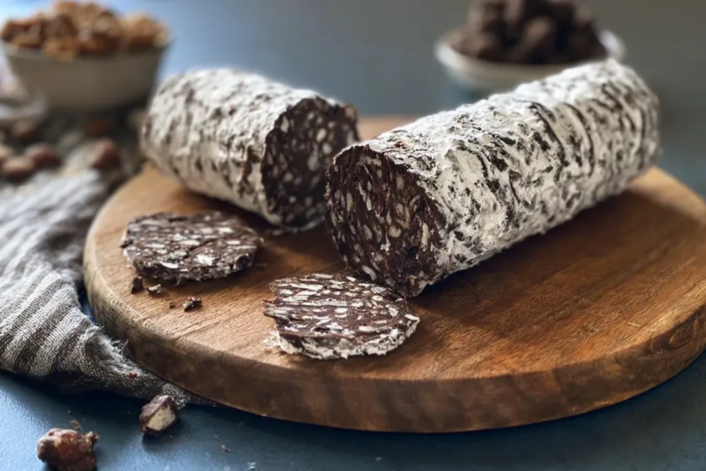 Italian Chocolate Salami Slice - Delicious Dessert Treat