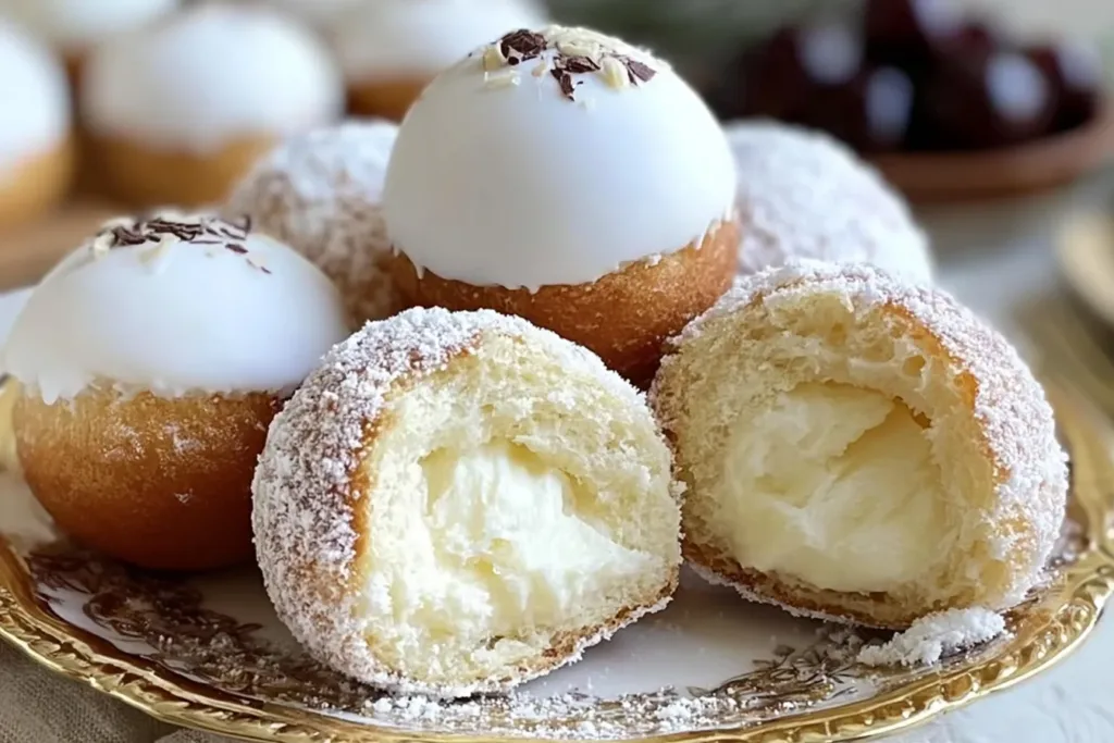 Delicious Italian Cream Bombs on a Plate