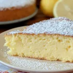 Italian Lemon Ricotta Cake Slices on a Beautiful Plate