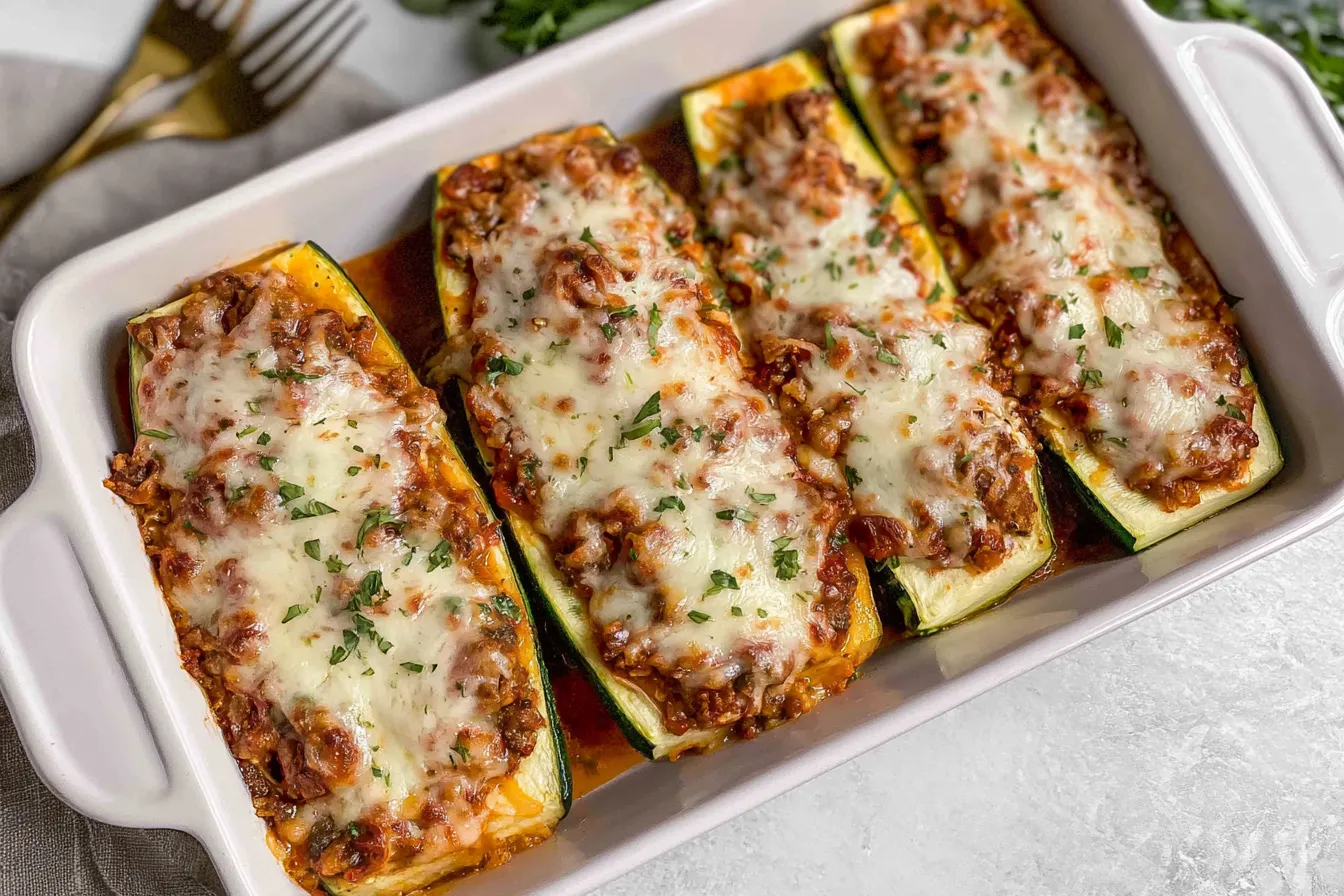 Lasagna Zucchini Boats 