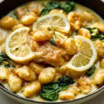 Lemon Chicken Gnocchi Plated with Fresh Herbs