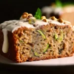 Moist Zucchini Cake Slices on a Plate