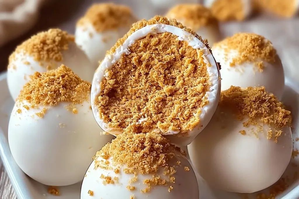 No Bake Pumpkin Cheesecake Balls Ready to Serve