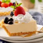 Delicious No Bake Vanilla Pudding Pie Slice
