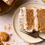Oatmeal Cream Pie Cake Slices on a Plate
