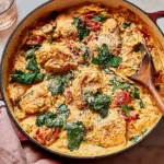 One-Pan “Marry Me” Chicken Orzo Close-Up
