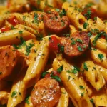 One-Pot Creamy Spicy Cajun Sausage Pasta in a Bowl