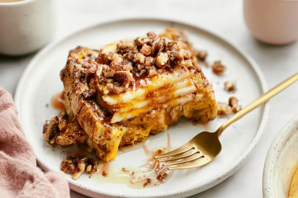 Delicious Overnight Pumpkin and Apple French Toast
